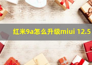 红米9a怎么升级miui 12.5